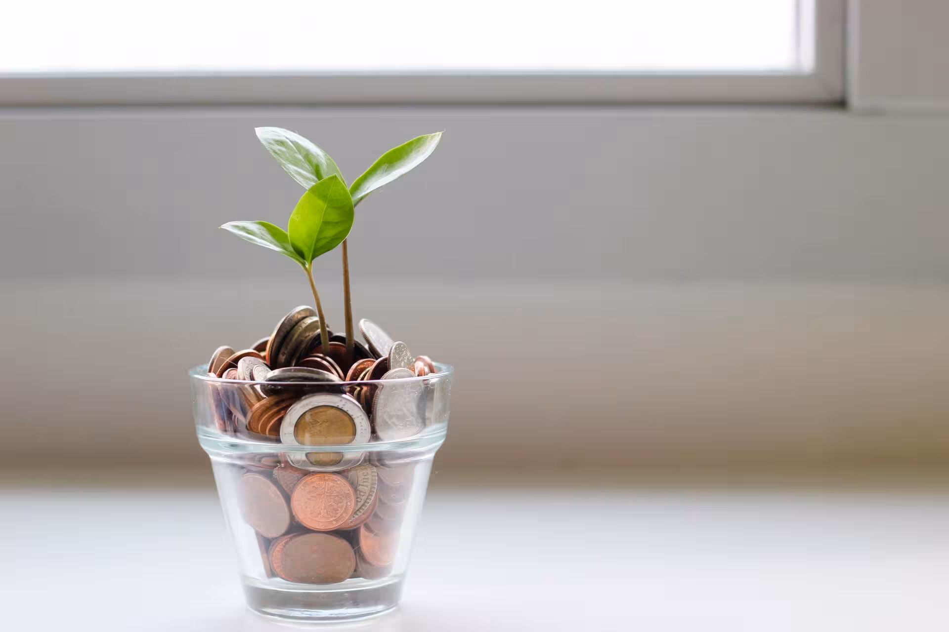 Loose Change in a glass jar